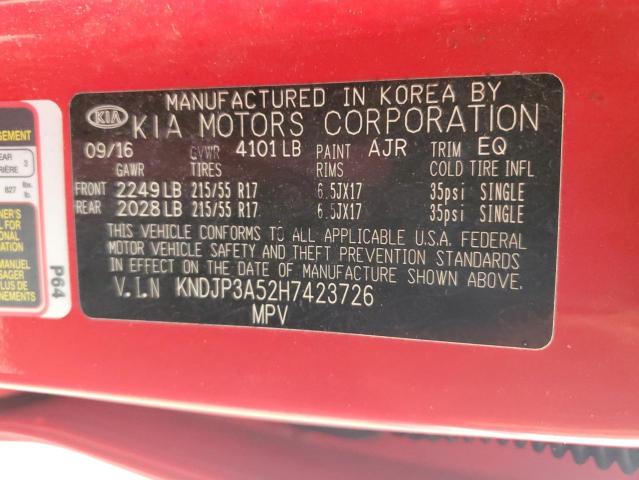 KNDJP3A52H7423726 | 2017 KIA SOUL +