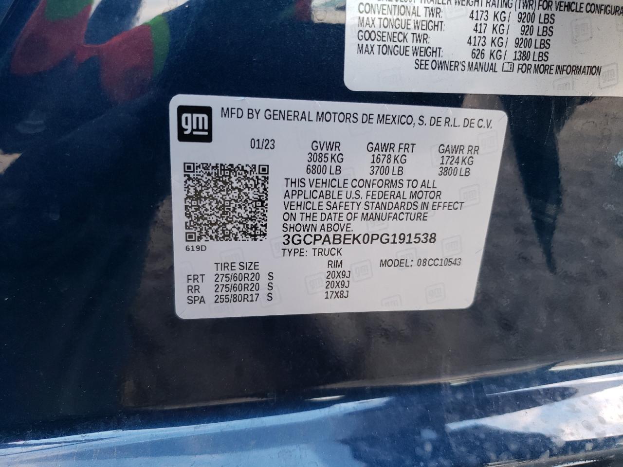 3GCPABEK0PG191538 CHEVROLET ALL Models 2023