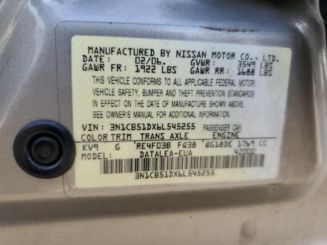 3N1CB51DX6L545255 | 2006 Nissan sentra 1.8