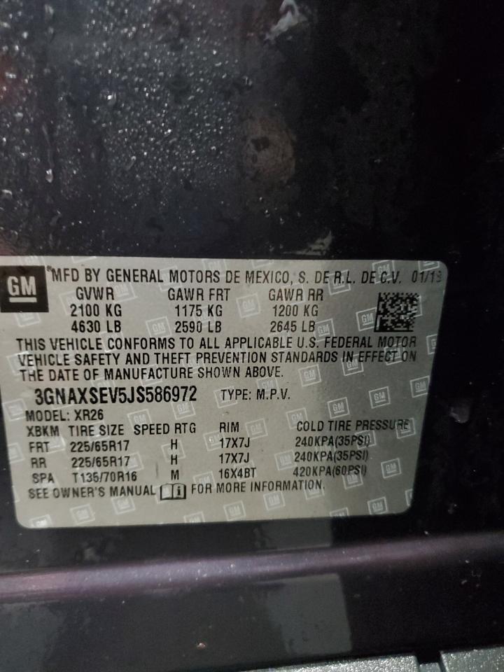 3GNAXSEV5JS586972 CHEVROLET EQUINOX 2018