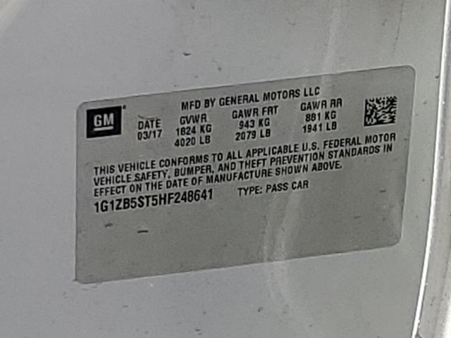 2017 CHEVROLET MALIBU LS 1G1ZB5ST5HF248641