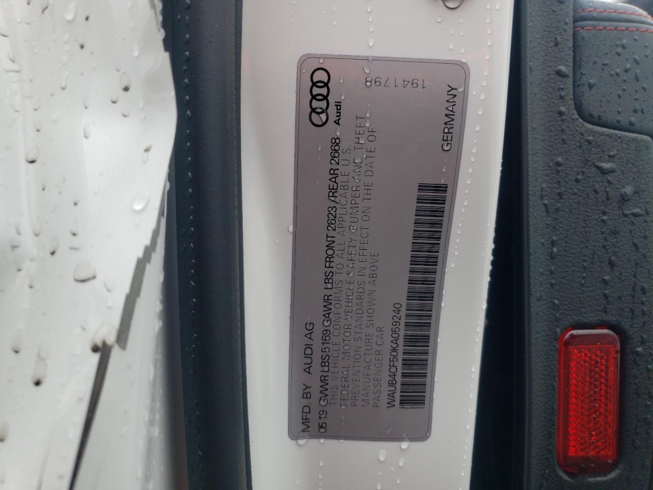 WAUB4CF50KA059240 2019 Audi S5 Premium Plus