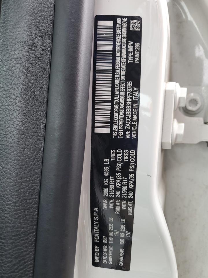 ZACCJBBB3HPF78765 JEEP RENEGADE 2017