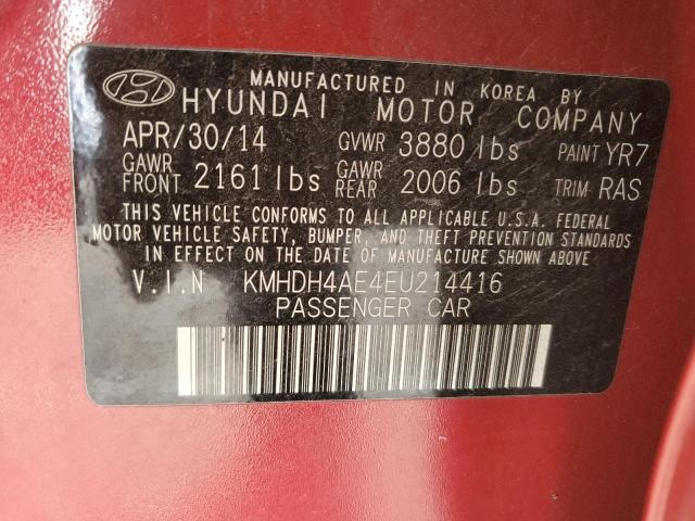 KMHDH4AE4EU214416 | 2014 HYUNDAI ELANTRA SE