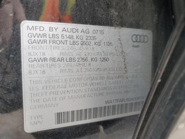 WA1TFAFL8GA004167 2016 AUDI A4, photo no. 12