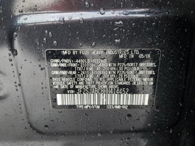 JF2SJABC8HH414452 | 2017 SUBARU FORESTER 2