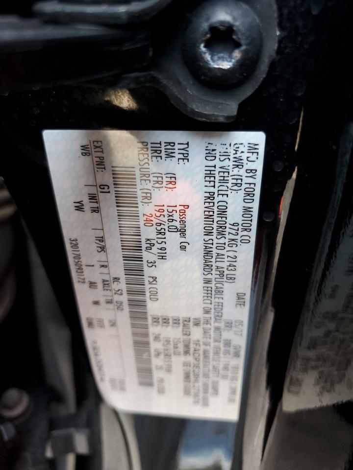 VIN: 1FADP3E28HL276676 2017 FORD FOCUS
