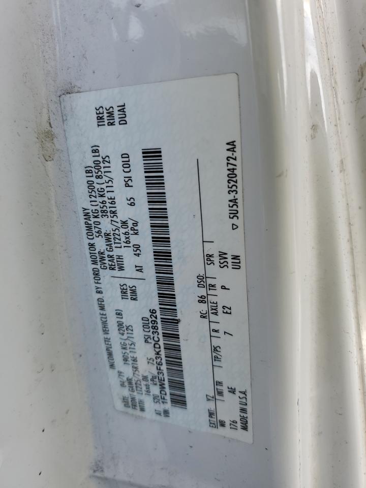 1FDWE3F63KDC38926 FORD ALL Models 2019