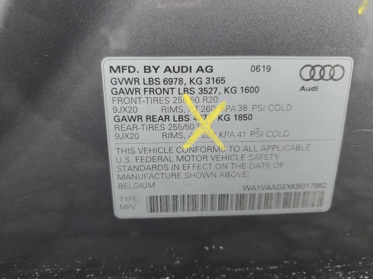 WA1VAAGEXKB017982 Audi e-tron 2019. Фото: 12