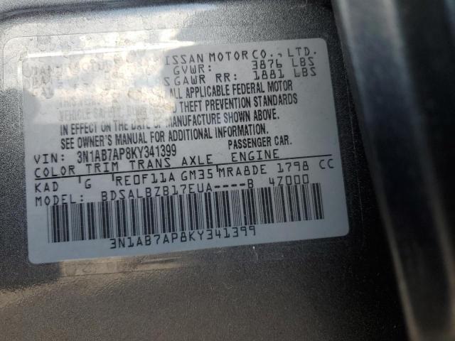 3N1AB7AP8KY341399 NISSAN SENTRA 2019