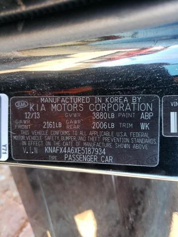 KNAFX4A6XE5187934 | 2014 KIA FORTE LX