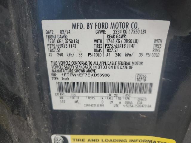 1FTFW1EF7EKD56906 | 2014 FORD F150 SUPER