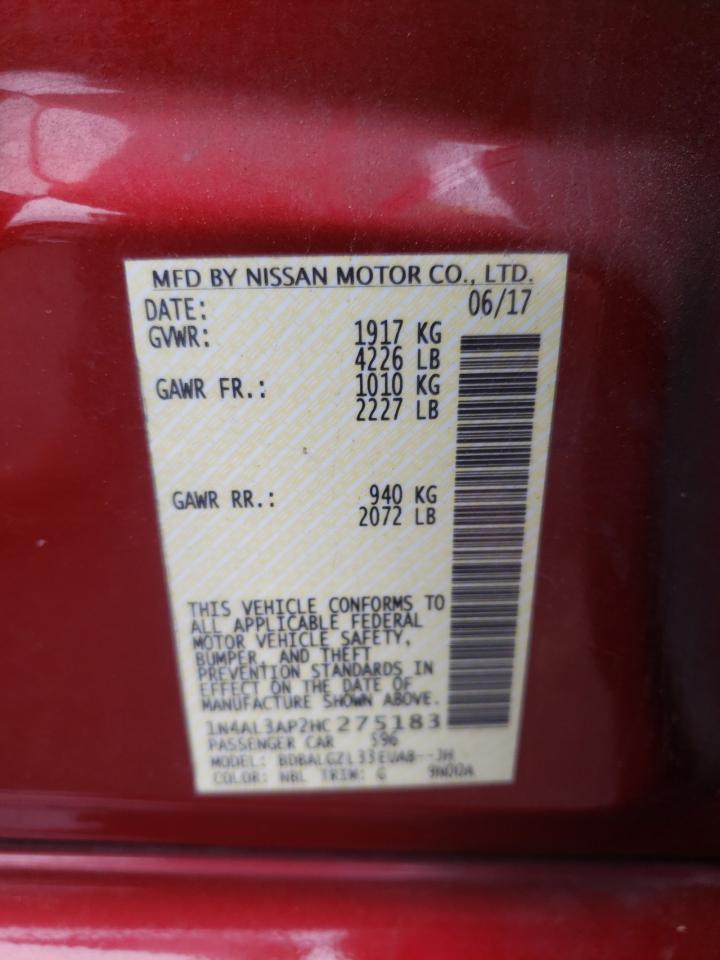 1N4AL3AP2HC275183 NISSAN ALTIMA 2017