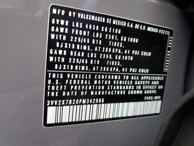 2023 VOLKSWAGEN TAOS SEL - 3VV2X7B20PM342066