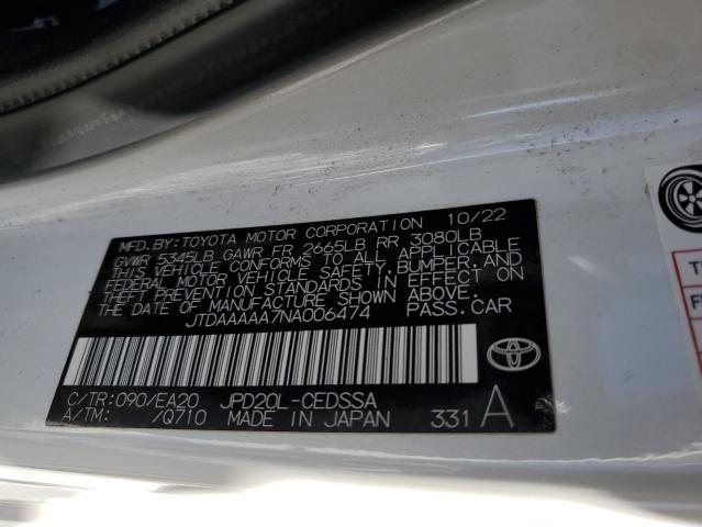 Lot #2411407609 2022 TOYOTA MIRAI LE salvage car