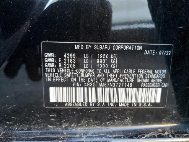 4S3GTAM67N3727149 | 2022 SUBARU IMPREZA SP