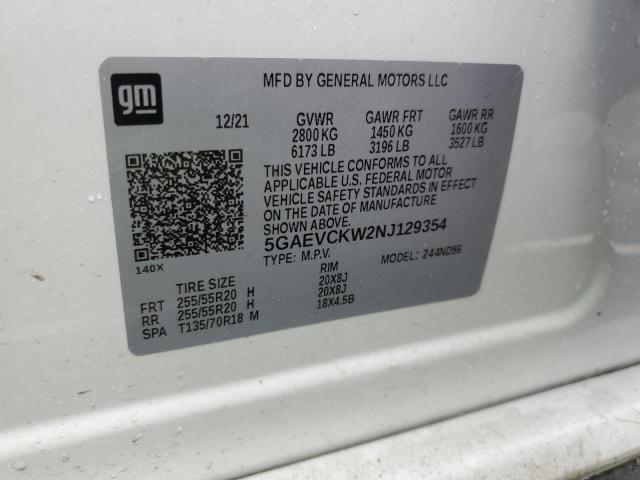 2022 BUICK ENCLAVE AV - 5GAEVCKW2NJ129354