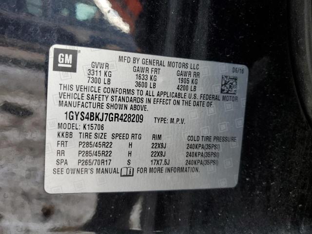 2016 CADILLAC ESCALADE L - 1GYS4BKJ7GR428209