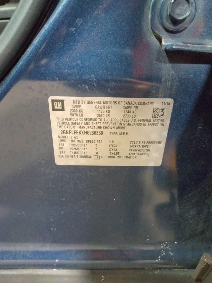 2GNFLFEKXH6236339 CHEVROLET EQUINOX 2017