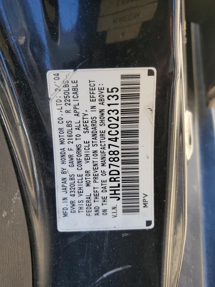 JHLRD78874C023135 2004 Honda Cr-V Ex