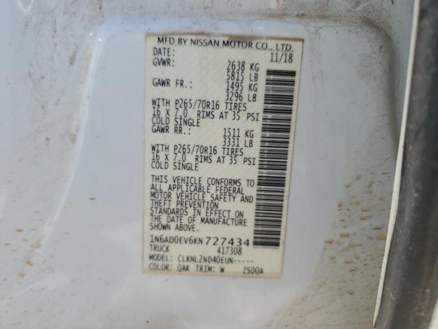 2019 NISSAN FRONTIER S - 1N6AD0EV6KN727434