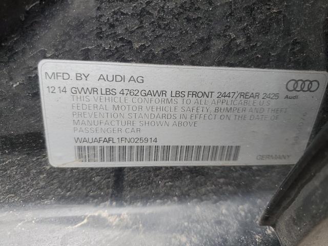 VIN WAUAFAFL1FN025914 2015 Audi A4, Premium no.12