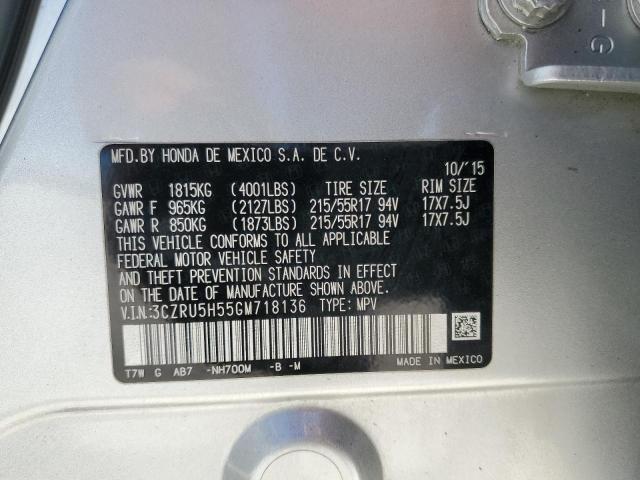 2016 HONDA HR-V 3CZRU5H55GM718136