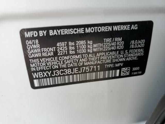 VIN WBXYJ3C38JEJ75711 2018 BMW X2, Sdrive28I no.13