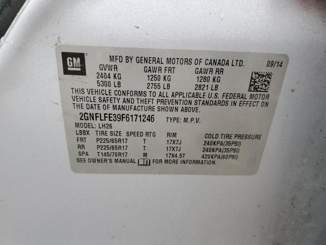 2GNFLFE39F6171246 | 2015 CHEVROLET EQUINOX LT