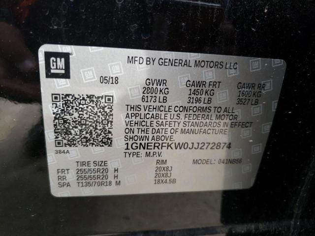 1GNERFKW0JJ272874 | 2018 CHEVROLET TRAVERSE L