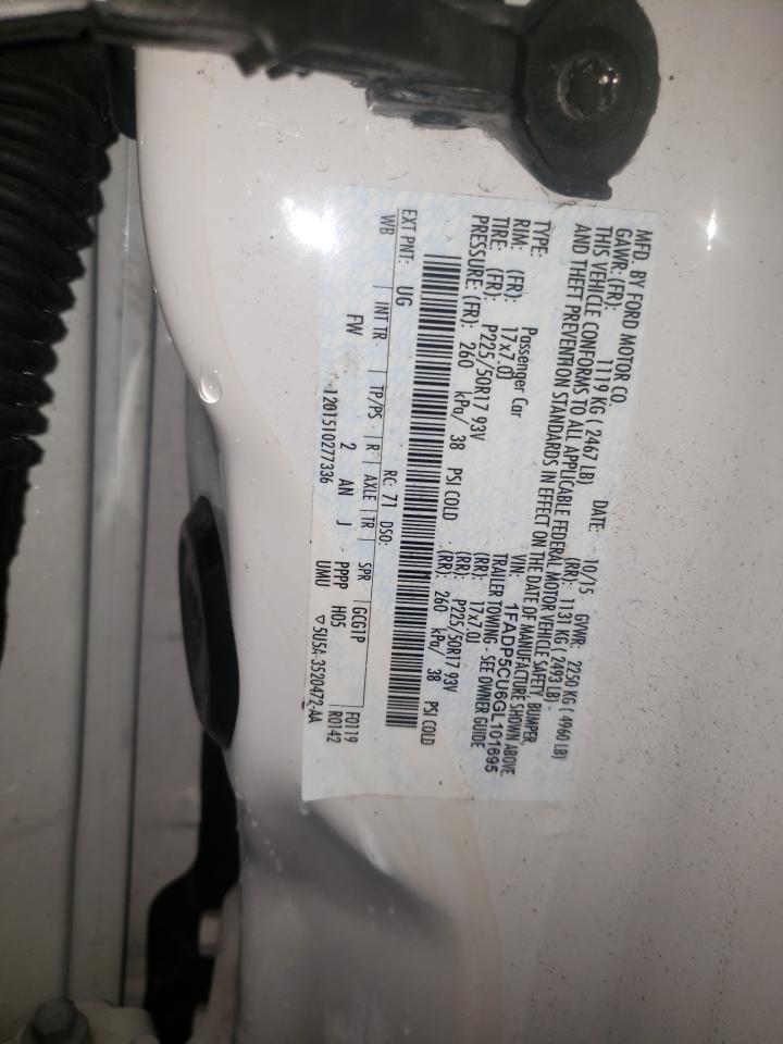 1FADP5CU6GL101695 FORD CMAX 2016