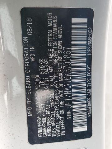 2019 TOYOTA 86 JF1ZNAA16K8701867