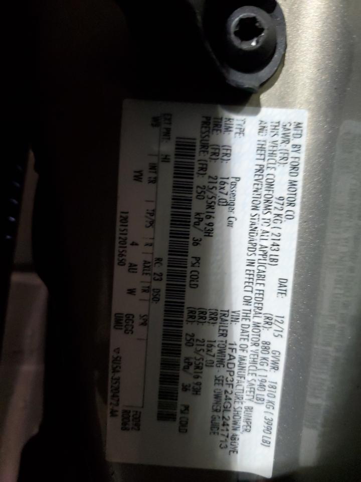 1FADP3F24GL241713 FORD ALL Models 2016