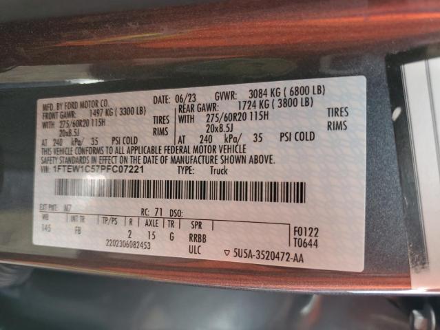 2023 FORD F150 SUPER - 1FTEW1C57PFC07221