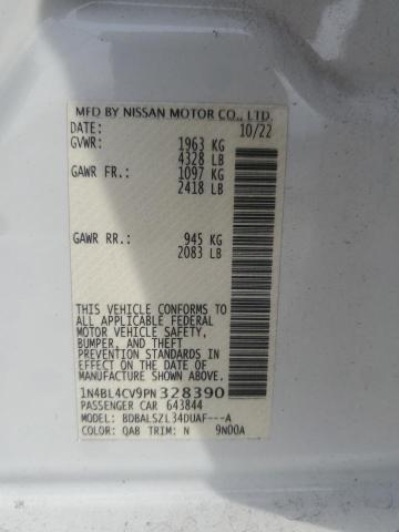 1N4BL4CV9PN328390 | 2023 NISSAN ALTIMA SR