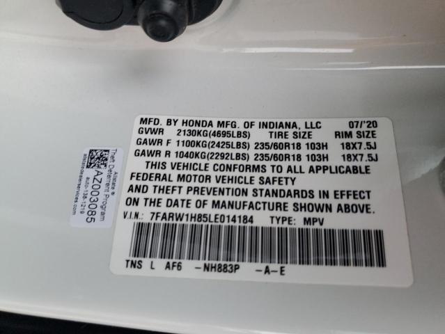 7FARW1H85LE014184 | 2020 HONDA CR-V EXL