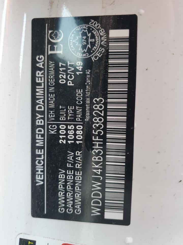 WDDWJ4KB3HF538283 2017 Mercedes-Benz C 300 4Matic