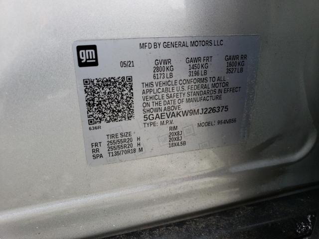 5GAEVAKW9MJ226375 | 2021 BUICK ENCLAVE ES