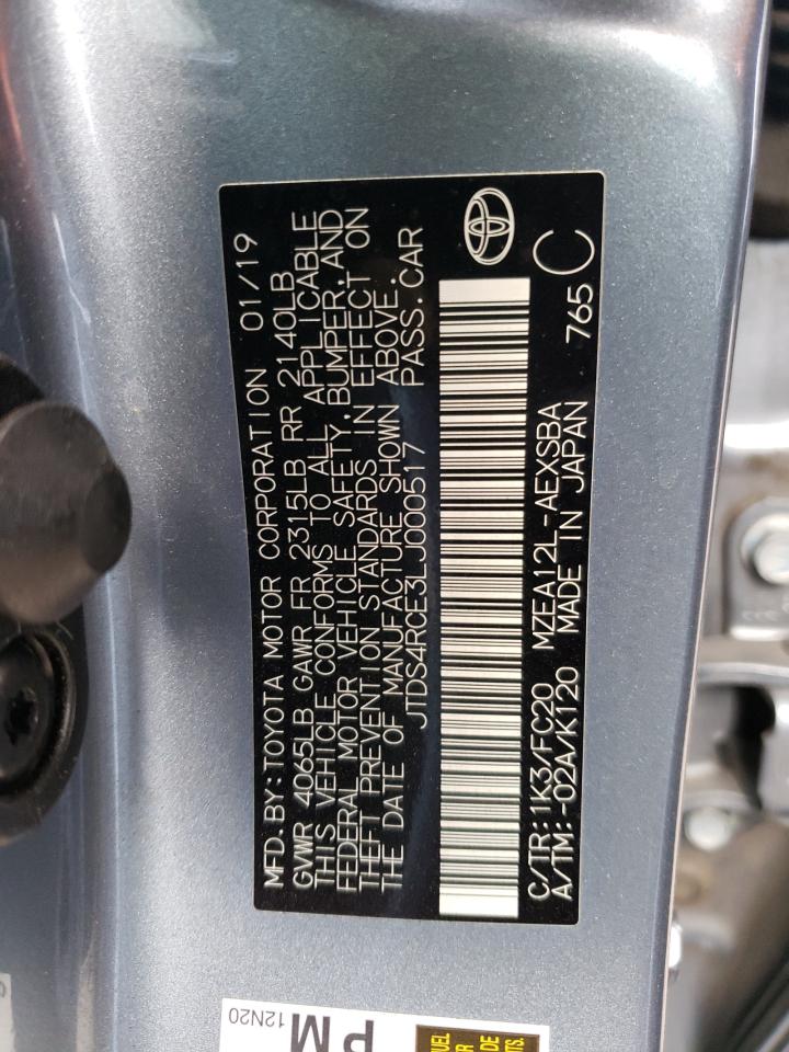 JTDS4RCE3LJ000517 TOYOTA COROLLA 2020