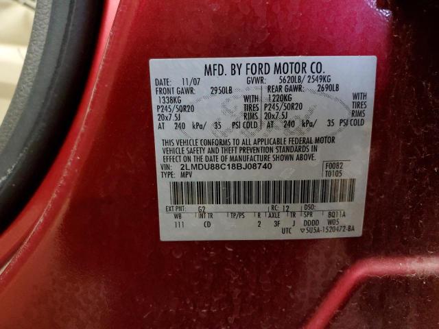 Image 14 of 2008 Lincoln MKX salvage vehicle - Lot #82825653 at Copart