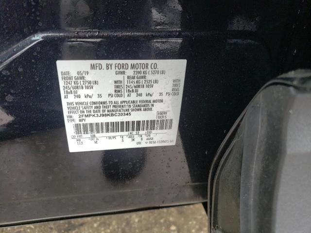 2FMPK3J98KBC20345 2019 FORD EDGE, photo no. 14