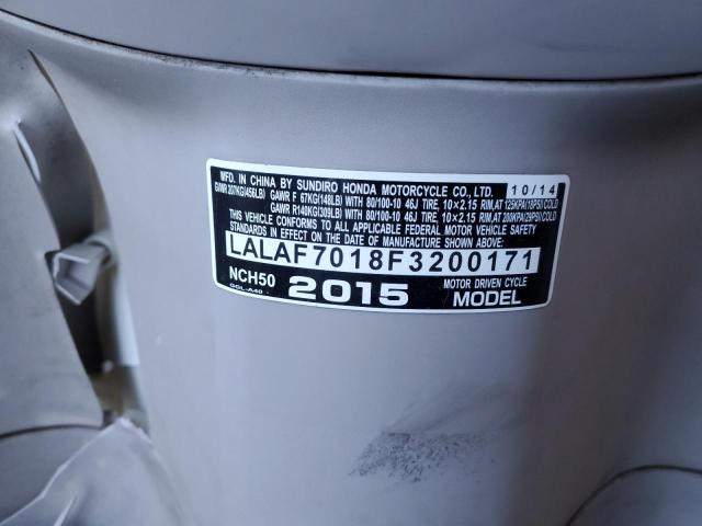 2015 HONDA NCH50 - LALAF7018F3200171