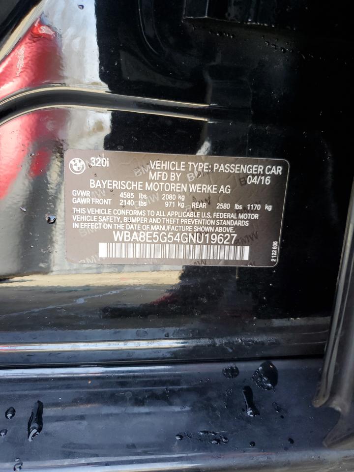WBA8E5G54GNU19627 BMW 3 SERIES 2016