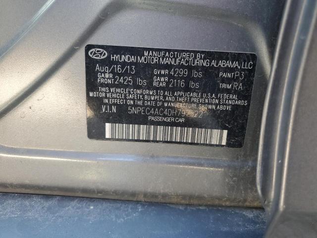 2013 Hyundai Sonata Se VIN: 5NPEC4AC4DH797522 Lot: 39102094