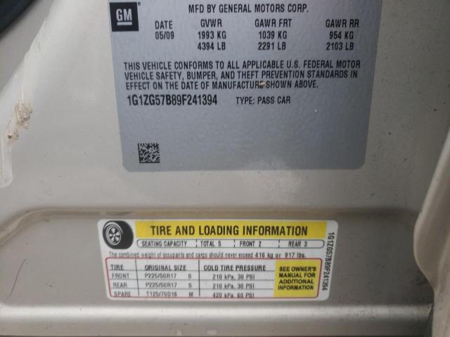 2009 Chevrolet Malibu Ls VIN: 1G1ZG57B89F241394 Lot: 40318144