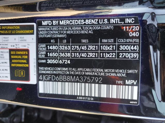 4JGFD6BB8MA375792 2021 MERCEDES-BENZ GLE-CLASS, photo no. 13