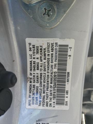 19XFA1F53AE053915 2010 Honda Civic Lx