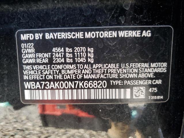 VIN WBA73AK00N7K66820 2022 BMW 2 Series, 228XI no.12