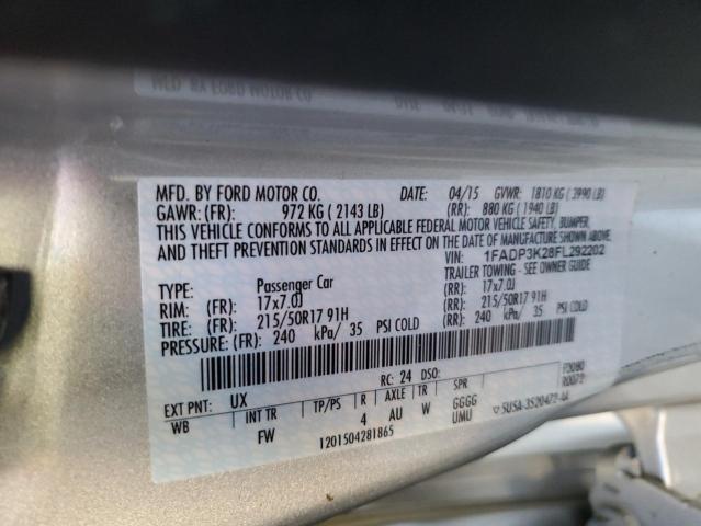 1FADP3K28FL292202 2015 Ford Focus Se