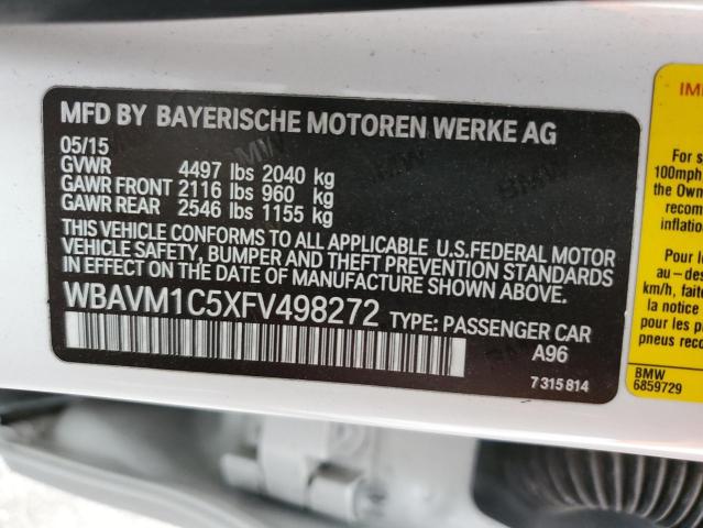 WBAVM1C5XFV498272 | 2015 BMW X1 SDRIVE2